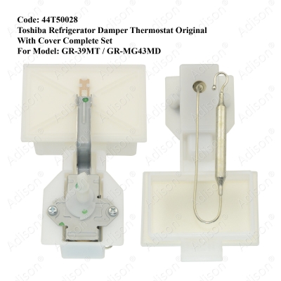 Code: 44T50028 Toshiba Refrigerator Damper Thermostat Original With Cover Complete Set