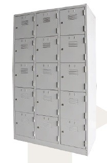 15 compartment steel locker