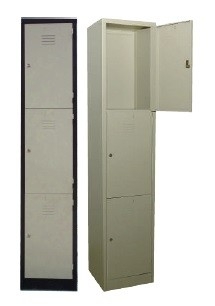 3 compartment steel locker 