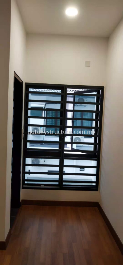 To Fabrication Mild Steel Powder Coated Window Grille @ Jalan Canggung 4/KU5, Persada Bandar Bukit Raja, 41050 Klang.