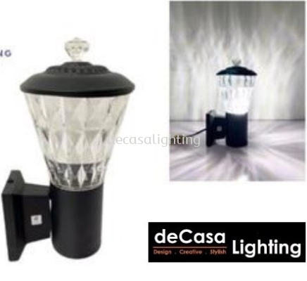 OUTDOOR WALL LIGHT CRYSTAL TOP E27 