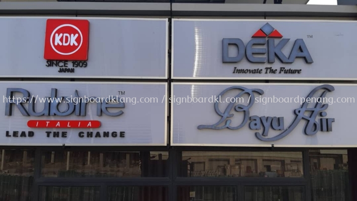 world one lighting aluminium box up 3d frontlit lettering signage signboard at klang kuala lumpur