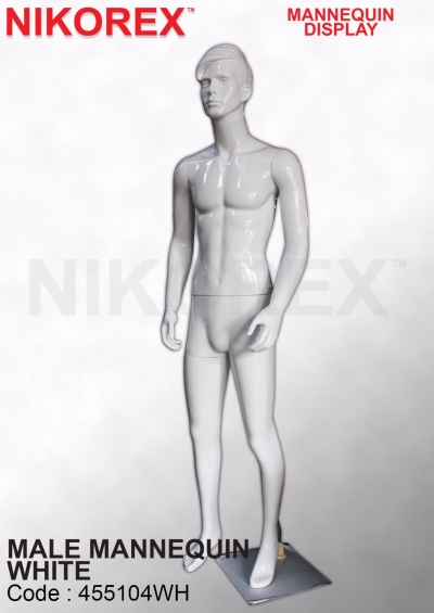 455104WH - MALE FIBER MANNEQUIN G. WHITE