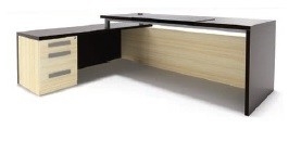 Hudson series L shape Director table AIM7HD-2(Back view)