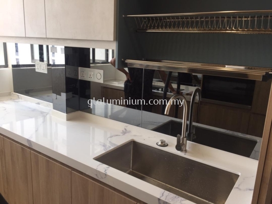 kitchen wall mirror (Euro grey) @United Point Residence, jalan Lang Emas, Kuala Lumpur 