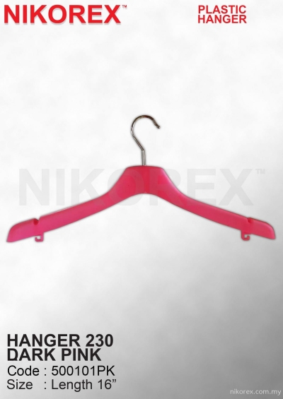 500101PK - HANGER 230 PINK (10pcs)