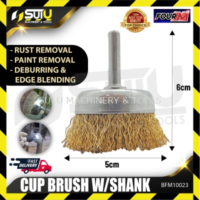 FOUR M BFM10023 Cup/End Brush with Shank & Wheel Brush 5*6cm