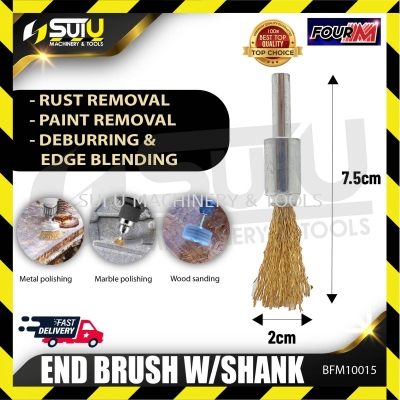 FOUR M BFM10015 Cup/End Brush with Shank & Wheel Brush 2*7.5cm