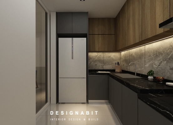 Kitchen Cabinet 3D Design From Perak Contractor