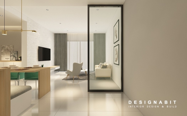 Living Hall 3D Design Drawing Refer From Perak Contractor