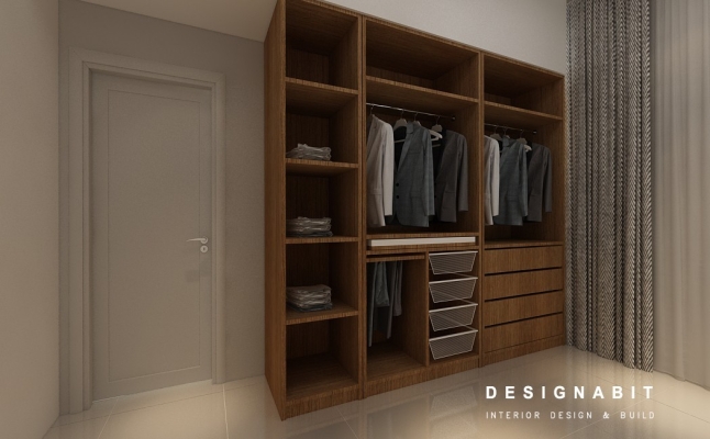 Built-in Wardrobe 3D Design Drawing Refer From Perak Contractor