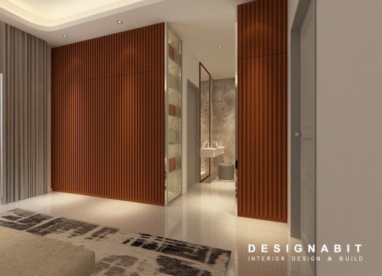Built-in Wardrobe 3D Design Drawing Refer From Perak Contractor