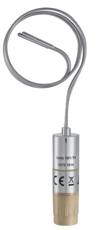 testo 191-t4 haccp temperature data logger with two long, flexible probes