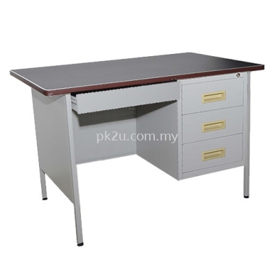 G1-MPD-3-LT - 4' SINGLE PEDESTAL DESK (BLACK LINOLEUM TOP)