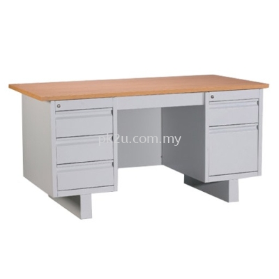 G2-MPD-2-MT-GN - 5' DOUBLE PEDESTAL DESK (MELAMINE TOP)