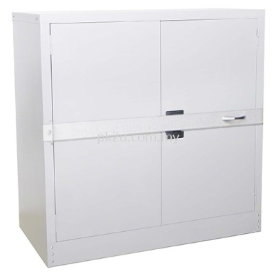 G1-MC-1-SD-LB - HALF HEIGHT STEEL SWING DOOR CUPBOARD CW 1PCS ADJUSTABLE SHELF & LOCKING BAR