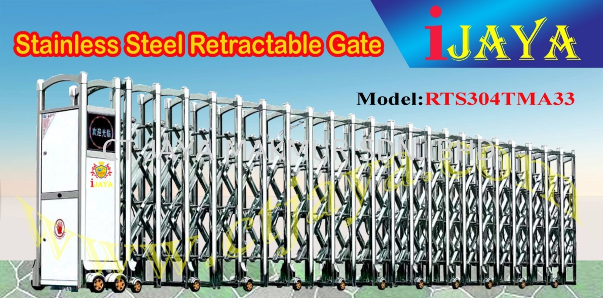 iJAYA RTS304TMA33 Stainless steel Retractable Gate