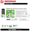 BOSSMAN EXPERT 300 MULTI PURPOSE SILICONE SPRAY BSS300 9555747345491 (CL) OIL & ADDITIVES & CHEMICALS BUILDING SUPPLIES & MATERIALS