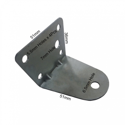 L Bracket for Folding Table With 6 Holes