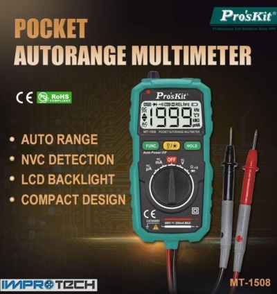 PRO'SKIT [MT-1508] Pocket Autorange Multimeter