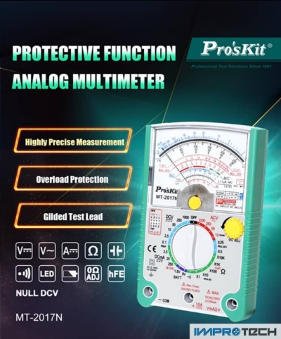 PRO'SKIT [MT-2017N] Protective Function Analog Multimeter