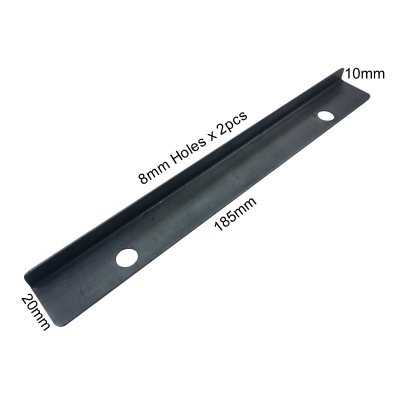 L Bracket With 2 x M8 Holes - 185mm