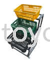 Single Fruit Stand c/w 3pcs Basket Fruits & Vegetable Rack Retail Display Rack