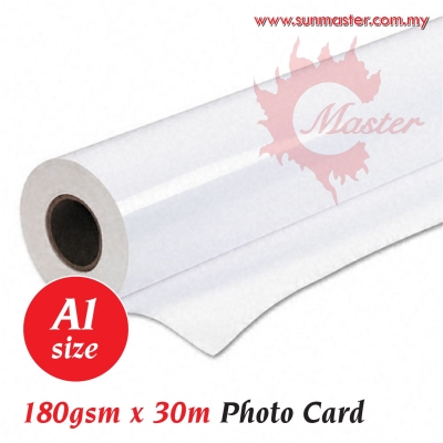 A1 180gsm x 30m Photo Glossy Card