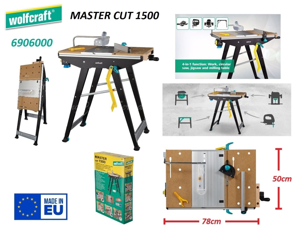 Wolfcraft Master Cut 1500 Precision Working and Machine Table ID32761