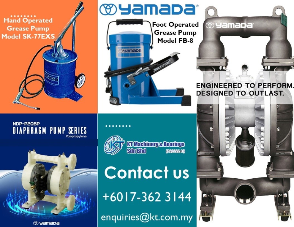 Yamada, Diaphragm Pump, AODD Pump, Hand Operated Grease Pump, Foot Operated Grease Pump Japan