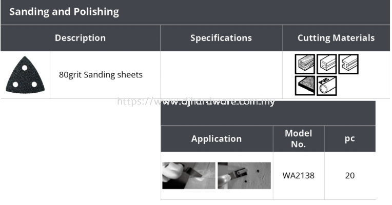 WORX SANDING AND POLISHING 80GRIT SANDING SHEETS WA2138 (WO)