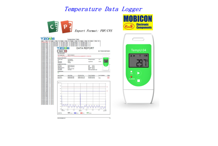 medical vacine cool box usb temperature data logger tempu04