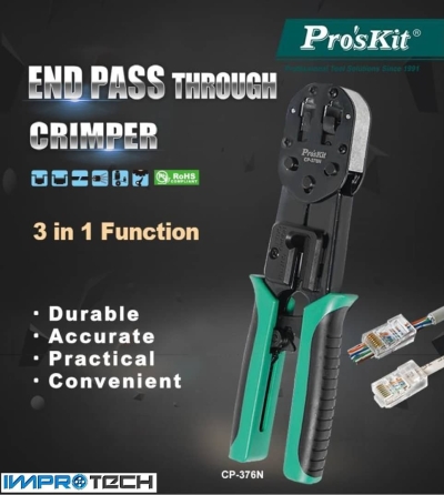 PRO'SKIT [CP-376N] End Pass Through Professional Crimper