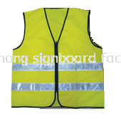 SAFETY VEST 2W ONLY LG C/W VERTICAL REFLECTOR