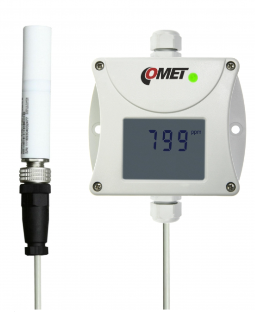 comet t5141 co2 concentration transmitter with 4-20ma output, external carbon dioxide probe,1m cable