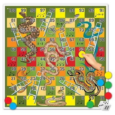 K479AA Snakes and Ladders (with music notes)