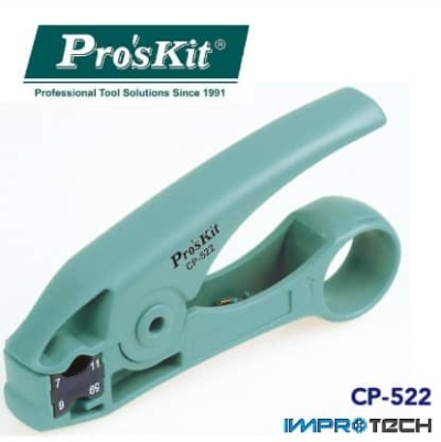 PRO'SKIT [CP-522] Rotary Coaxial Cable Stripper For RG59/6/7/11