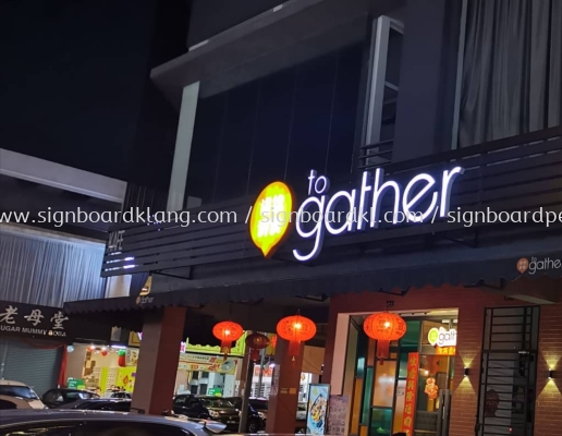 togather aluminum composite with 3D led frontlit lettering signage signboard at klang kuala lumpur