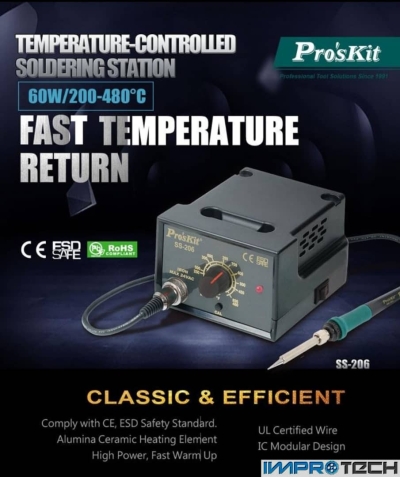 PRO'SKIT [SS-206C] Temperature-ControlledSoldering Station