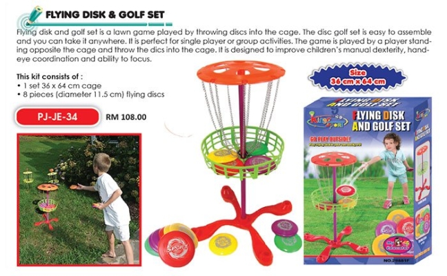 PJ-JE-34 Flying Disk & Golf Set