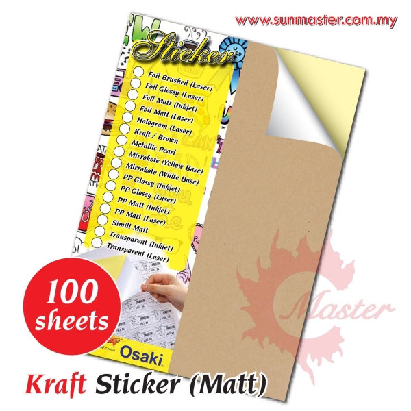 Kraft Paper Sticker (100s)