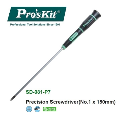 PRO'SKIT [SD-081-P7] Precision Screwdriver(No.1 x 150mm)