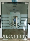 Die-Cut Frosted Film With Company Logo Sandblast Sticker