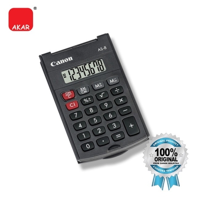 Canon Calculator AS-8, 8 digits, pocket size