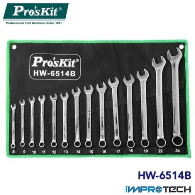 PRO'SKIT [HW-6514B] 14Pcs Combination Wrench(Metric)