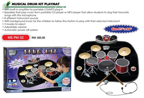 Musical Drum  Kit Playmat