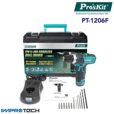 PRO'SKIT [PT-1206F] 12V Li-Ion Cordless Drill Driver