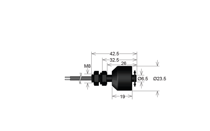 STANDEX LS01-1A66-PA-500W LS01 Series Liquid Level Sensor