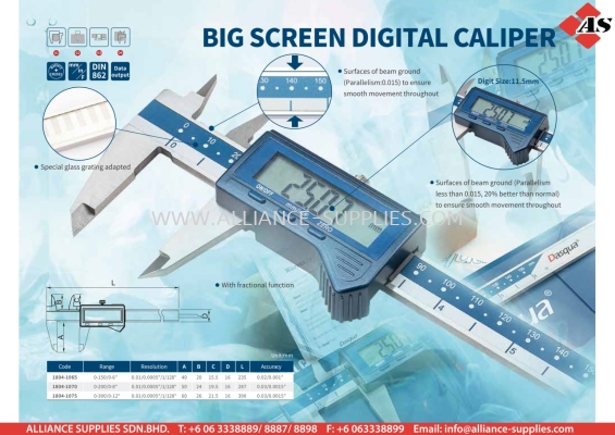 DASQUA Big Screen Digital Caliper