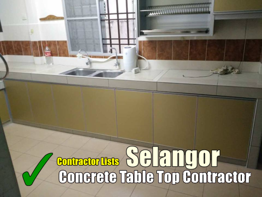 Concrete Table Top Contractor Lists Selangor